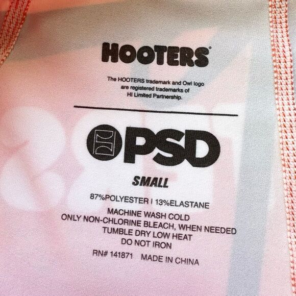 🆕Hooters Logo Orange Waitress Uniform Biker Shorts - Picture 6 of 7